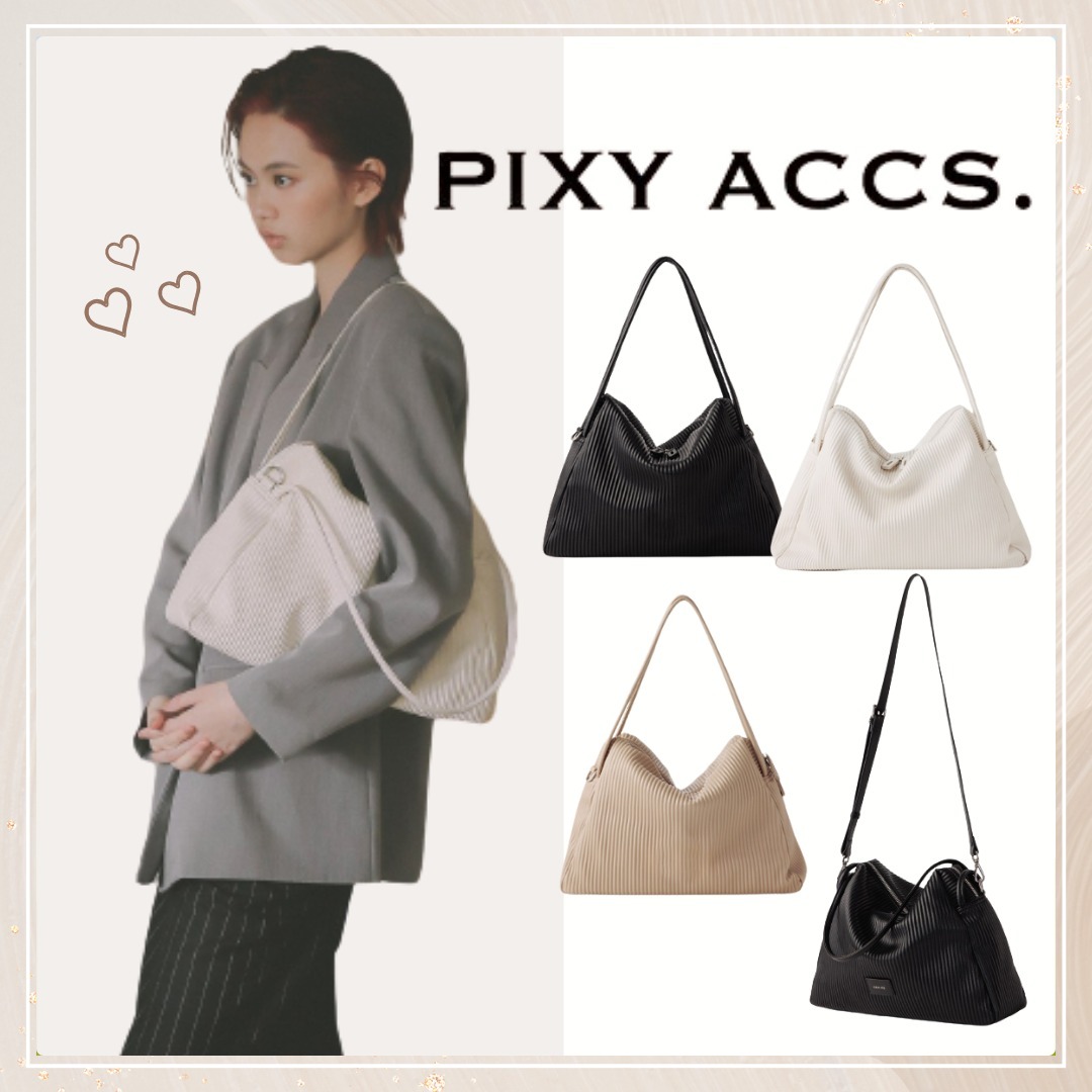 追跡有★PIXYACCS ストライプ A4２WAY ショルダーバッグ