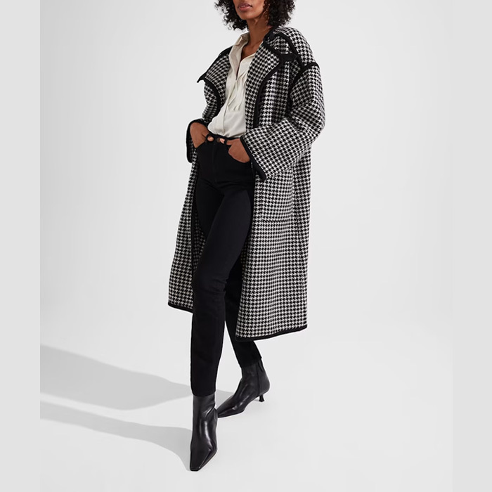 UK発【Hobbs London】JULIETTE 千鳥格子 チェック ウール コート