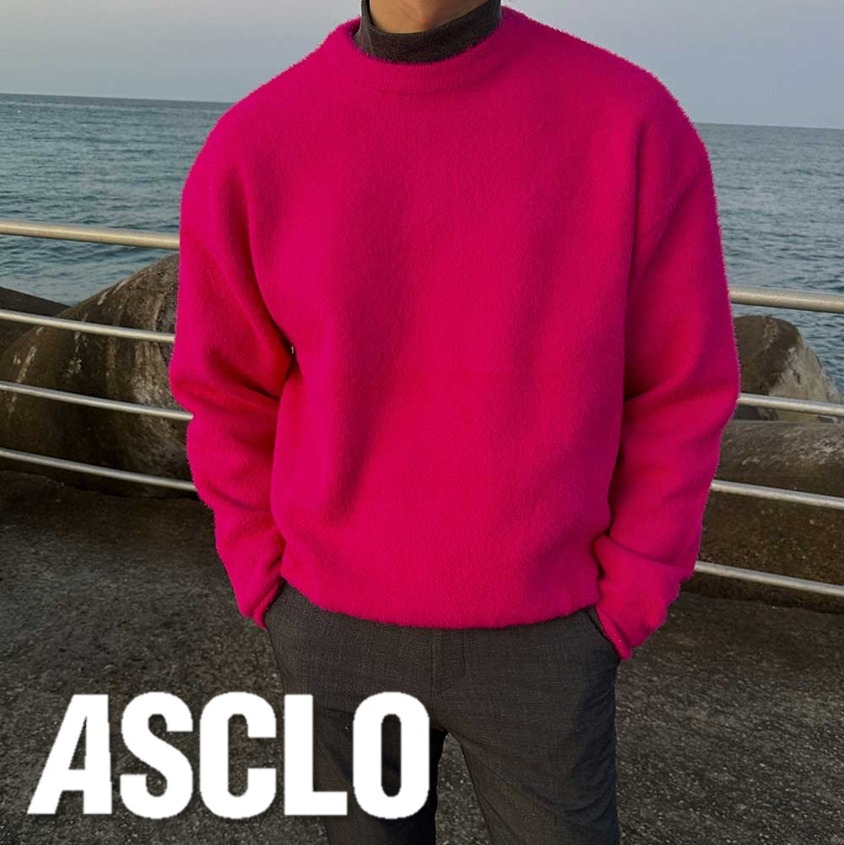 ニット・セーター ASCLO Mohair Over Color Knit (8color)