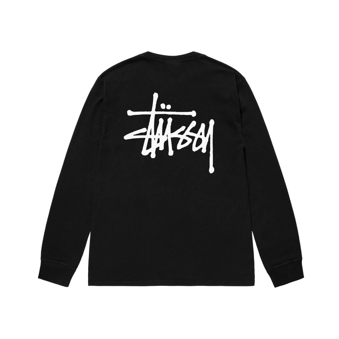 【STUSSY】 Basic Stussy Pigment Dyed LS T-Shirt Black 2023