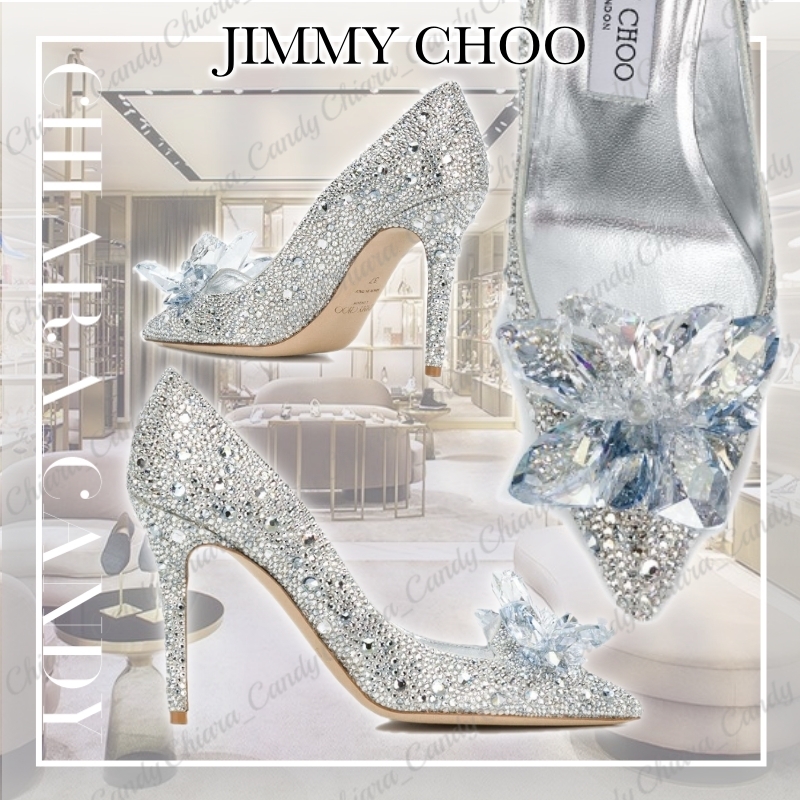 【23SS NEW】Jimmy Choo_women / Avril 100 クリスタル パンプス