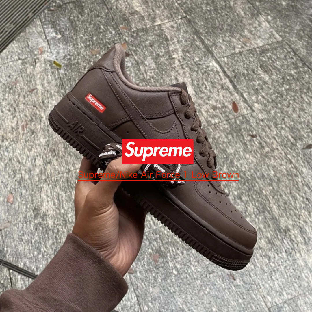 SUPREME × NIKE AIR FORCE 1 LOW BROWN - エア フォース1 ロー