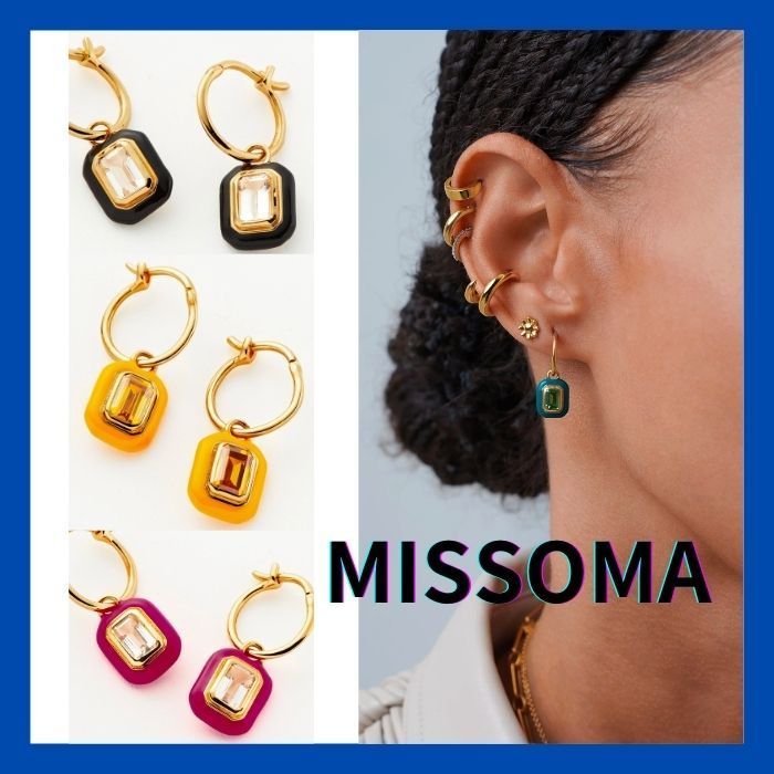 MISSOMA エナメル ストーン フープ ピアス ENAMEL 送料関税込