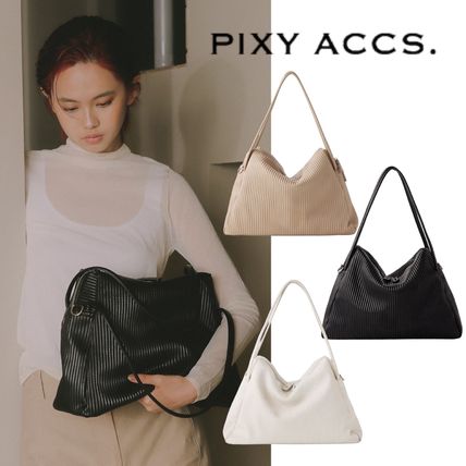 PIXY ACCS. Totes Casual Style A4 2WAY Party Style Office Style Elegant Style