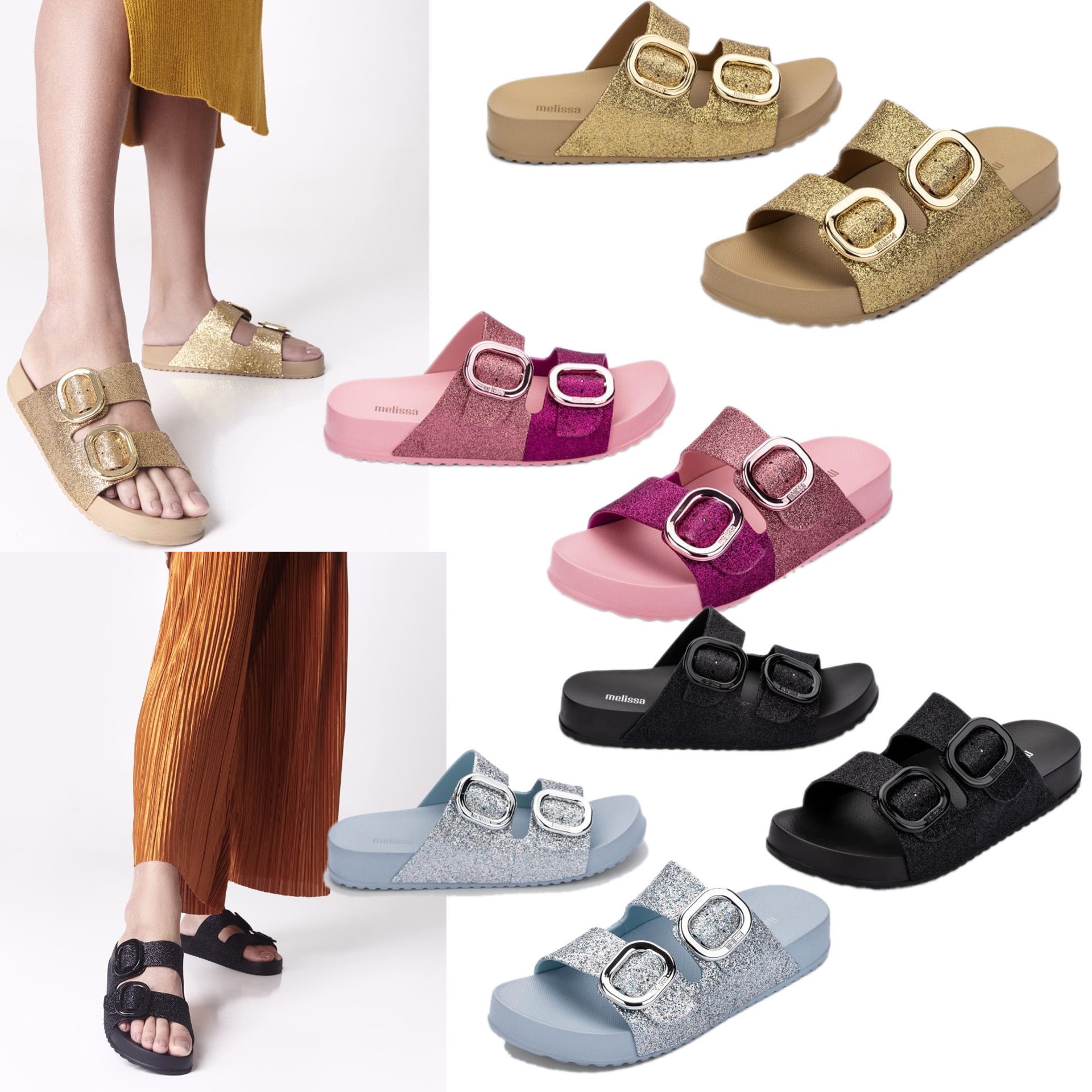 Melissa(メリッサ) Melissa Cozy Glitter フラットサンダル
