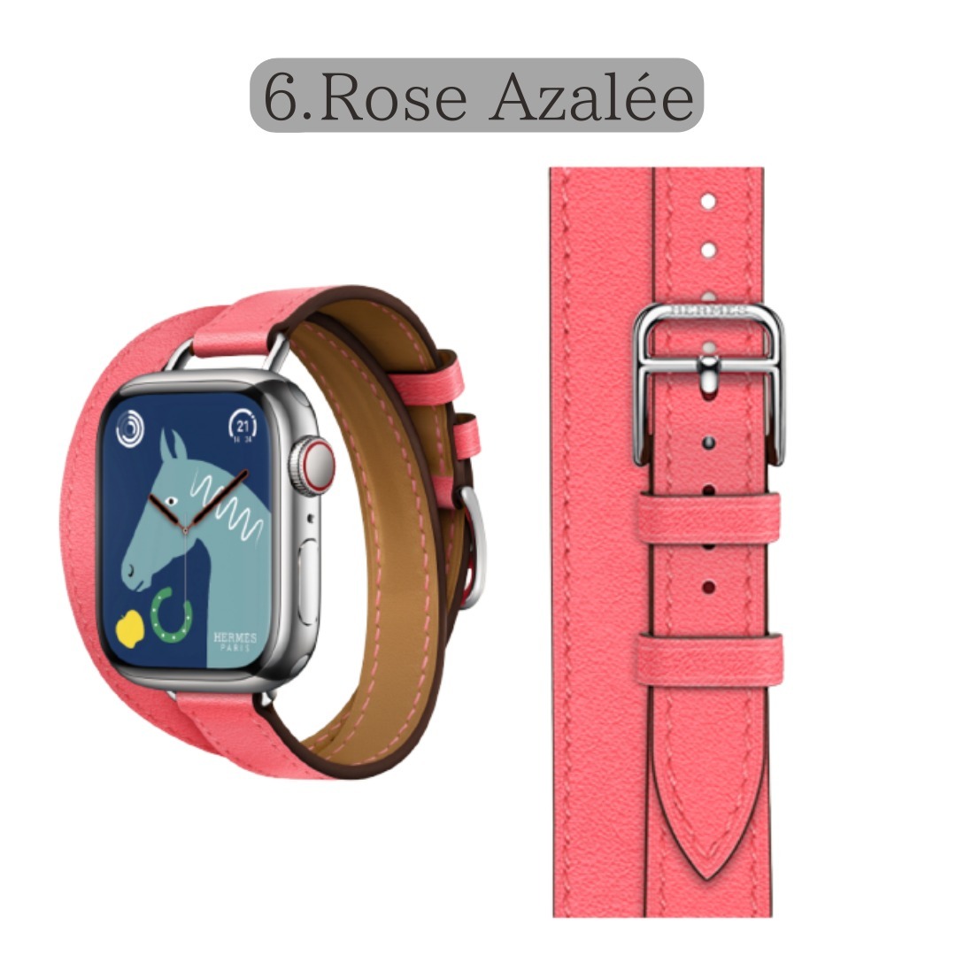 2029 Apple Watch エルメス イエロー/ローズ ドゥブルトゥール