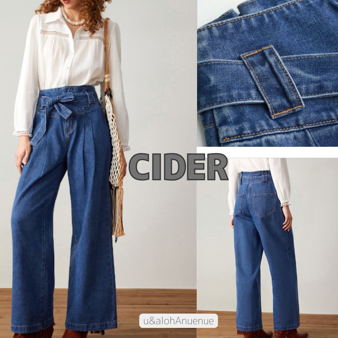 Cider◆ハイウエスト◆ワイド◆レッグ◆ジーンズ[送料込]