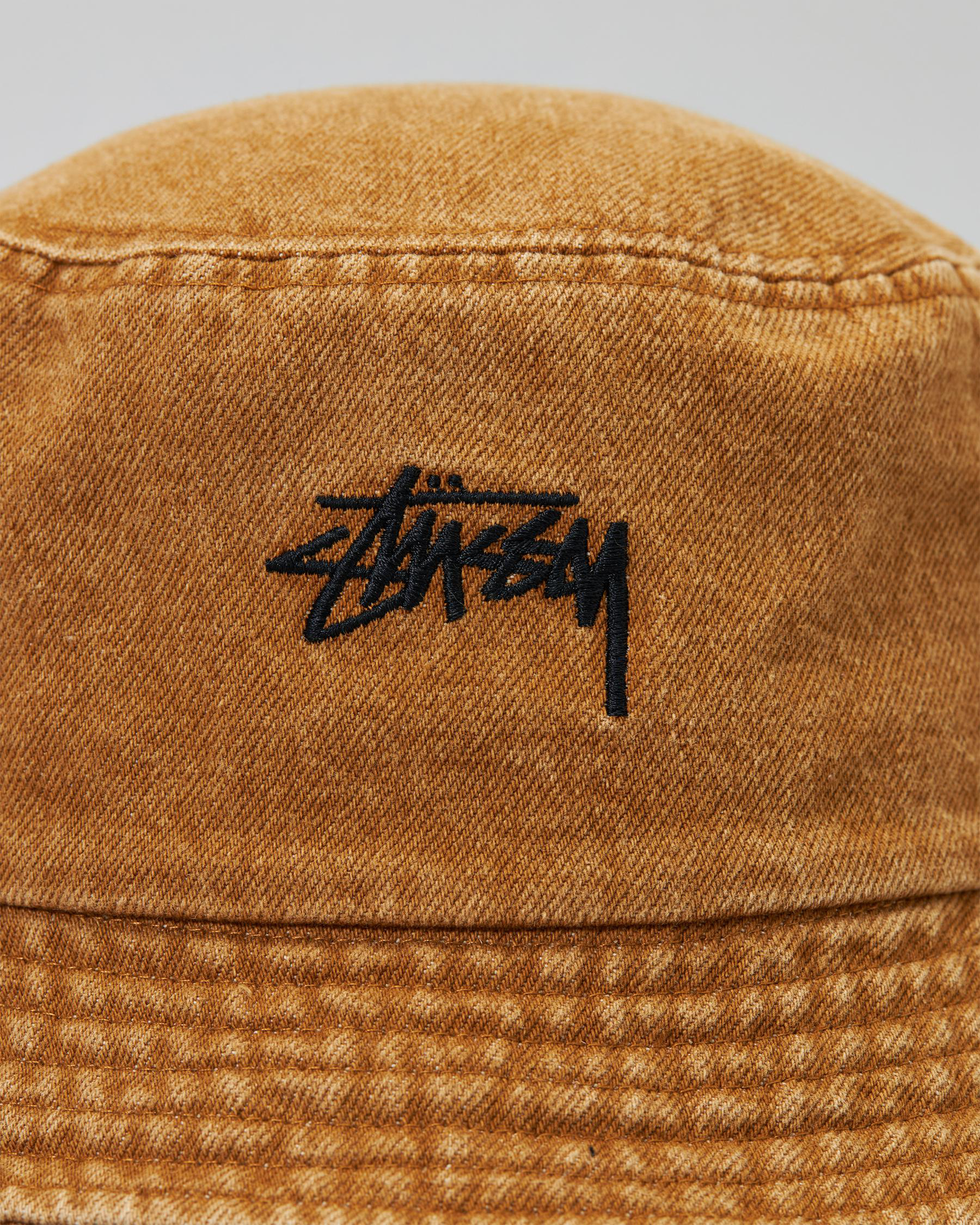 【STUSSY】Stock Bucket Hat -Khaki Denim- 定番バケットハット