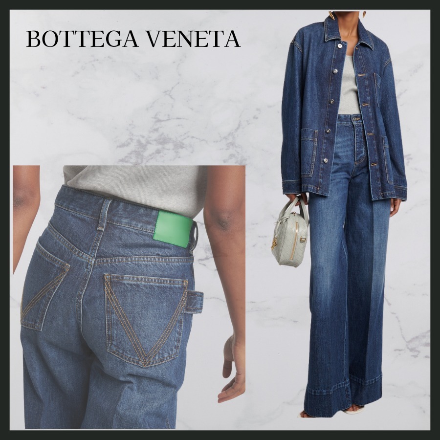 ★関税込★ BOTTEGA VENETA ハイライズ ワイドレッグ ジーンズ