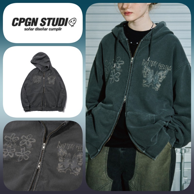 ◆CPGN STUDIO ピグメントフードジップアップ/送料込◆