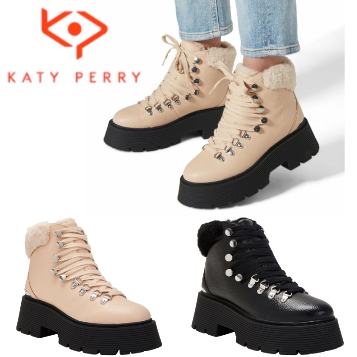 Katy Perry/ファー/厚底/ラグソール/ショートブーツ/THE JENIFER