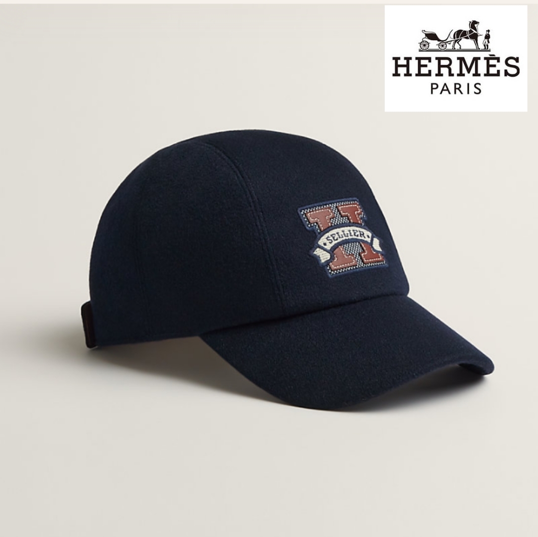 【HERMES 】 季節問わず◎ デイビス H セリエ キャップ マリン