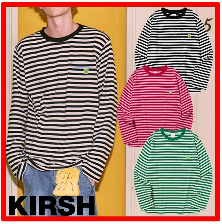 ★人気★【KIRSH X MISAKI KAWAI】★ARTWORK STRIPE T-SHIR.T★