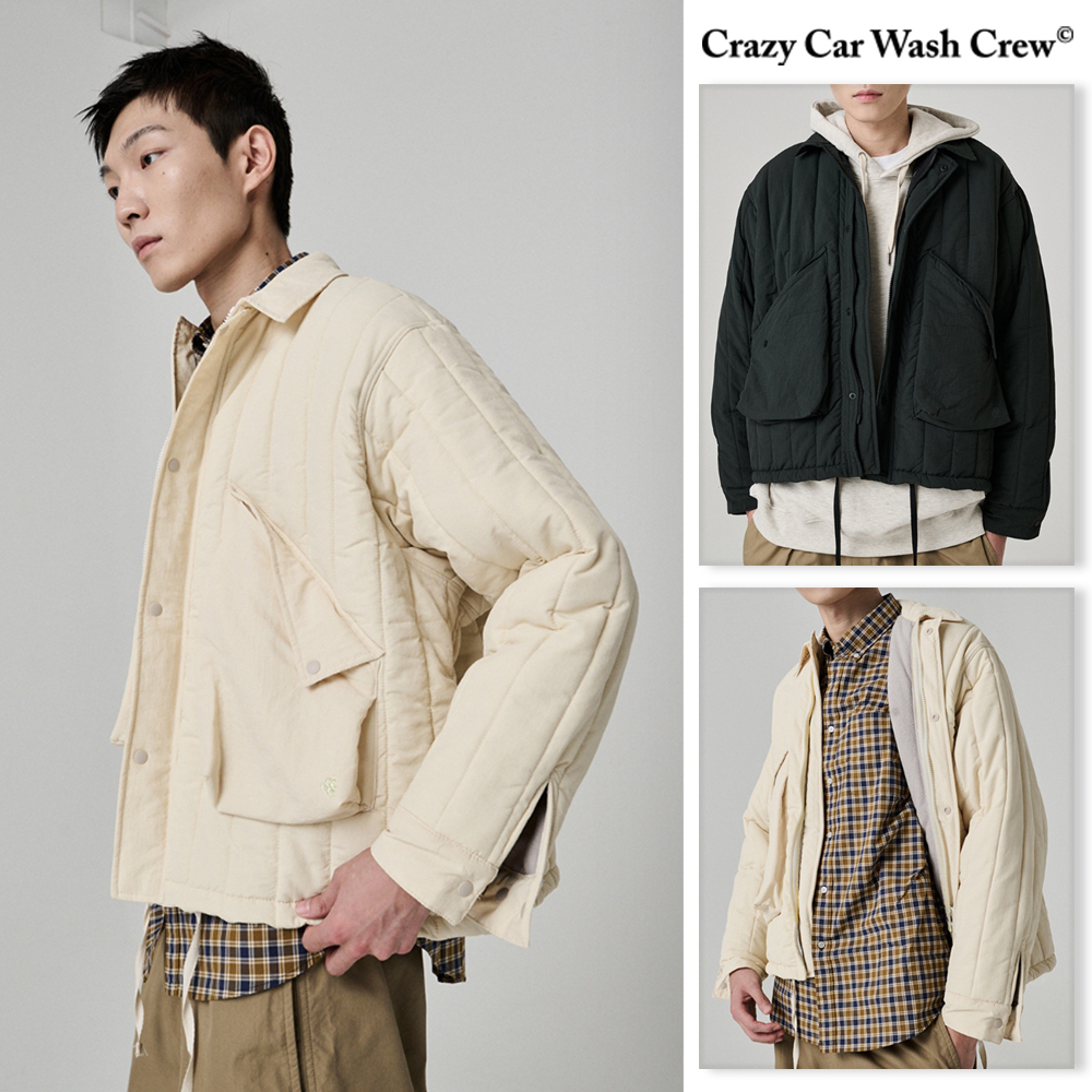 【Crazy Car Wash Crew】23FW★ BIG POCKET QUILTED JACKET