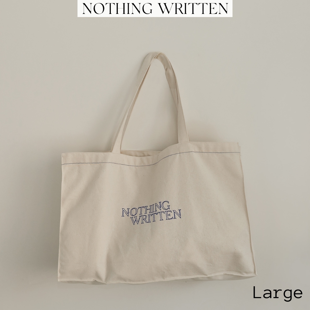 【NOTHING WRITTEN】Pope cotton eco bag 《LARGE》