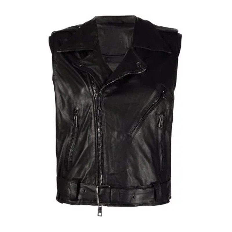 レザージャケット・コート Giorgio Brato SS22 LONG LEATHER GILET (GD22S9991V BLACK)