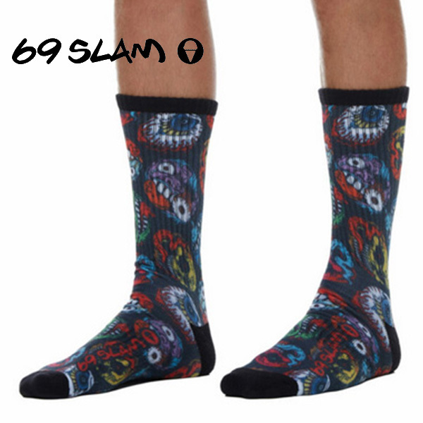 69SLAM☆MONSTER BALL PHIL PRINTED SOCKS クルーソックス
