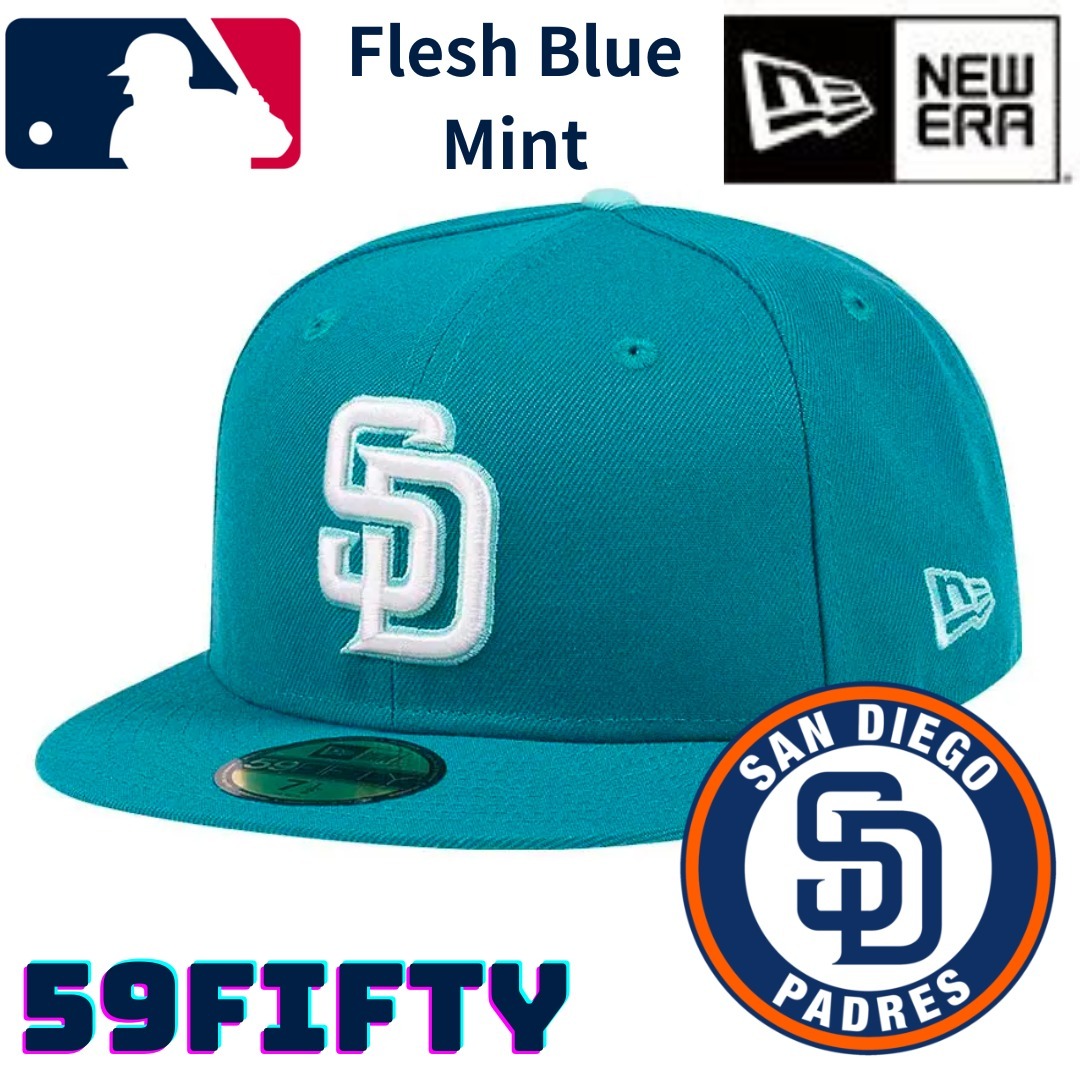【US限定】 NEW ERA 59FIFTY San Diego Padres Flesh Blue Mint