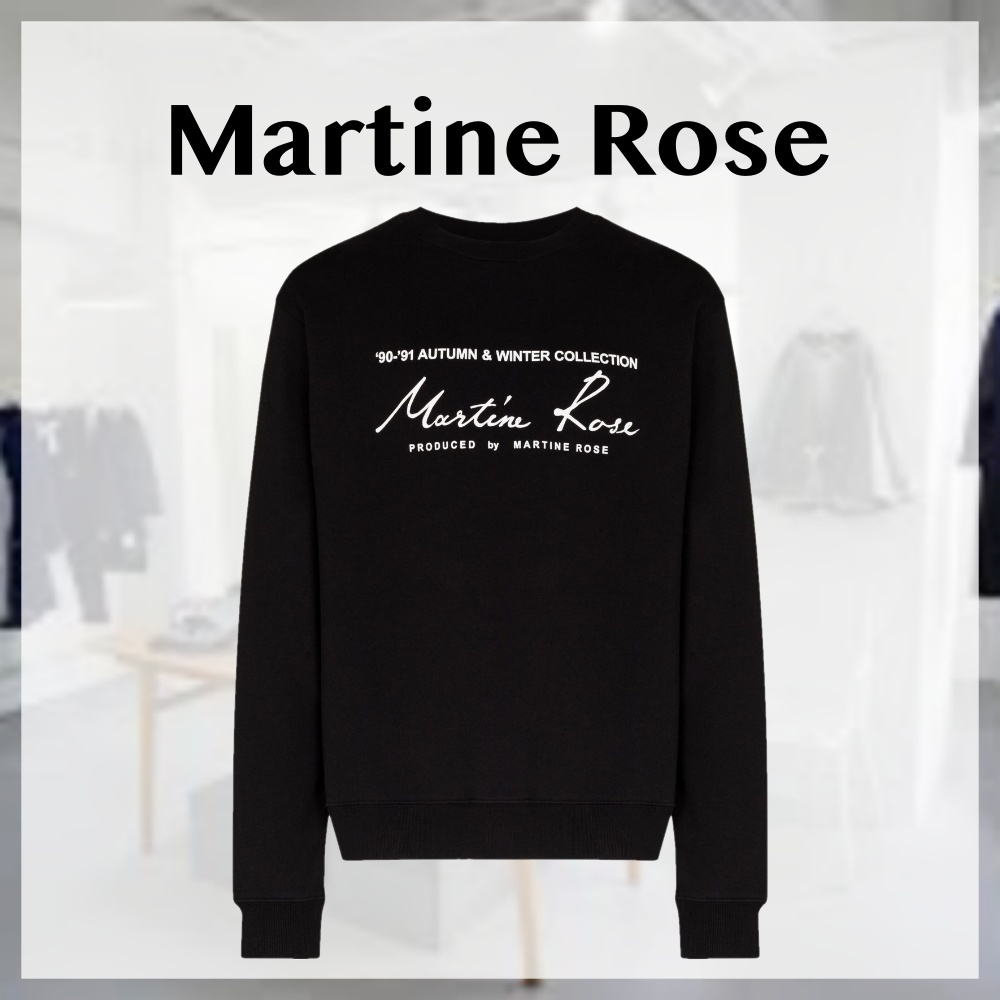 関税込 Martine Rose マーティンローズ ロゴ トレーナー 黒