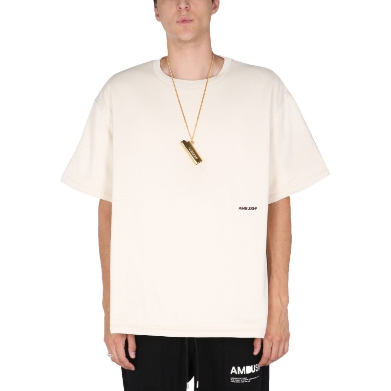 Tシャツ・カットソー AMBUSH PADDED T-SHIRT WITH EMBROIDERED LOGO