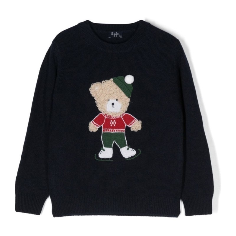 キッズ用トップス IL GUFO TEDDY BEAR CREW NECK PULLOVER (A22MA410EM220K_4993)