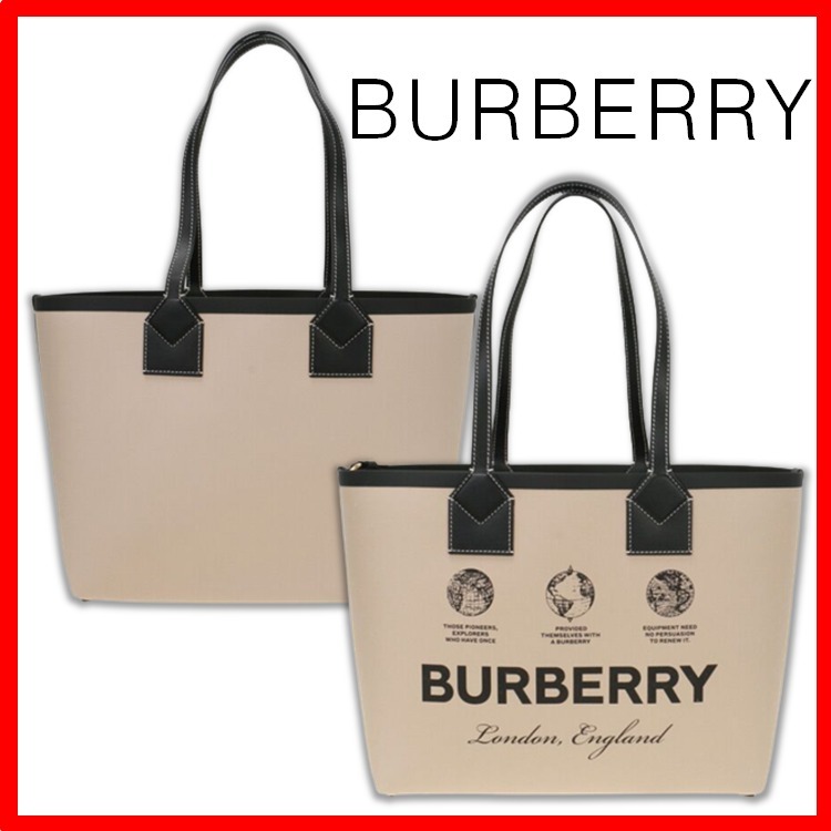 ☆【BURBERRY】☆スモール ロンドン トートバッグ☆Beige☆