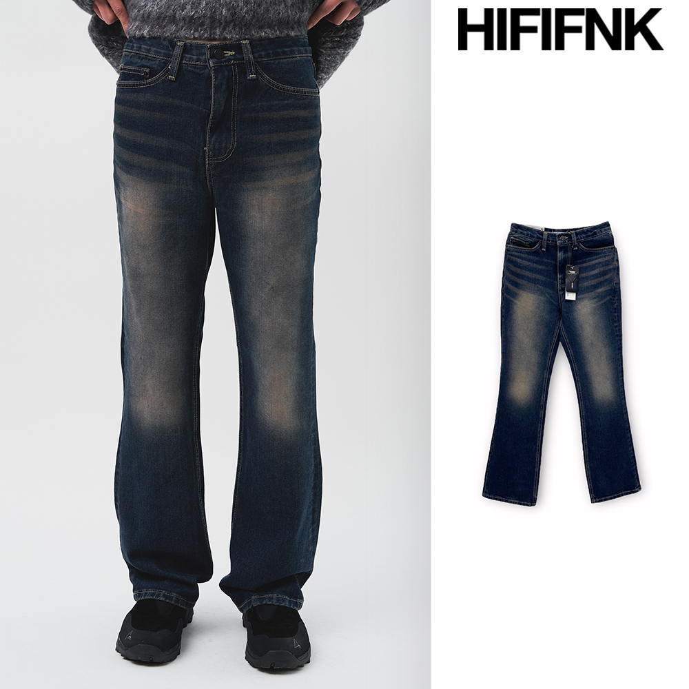 【HI FI FNK】Teddy Boots-Cut Denim