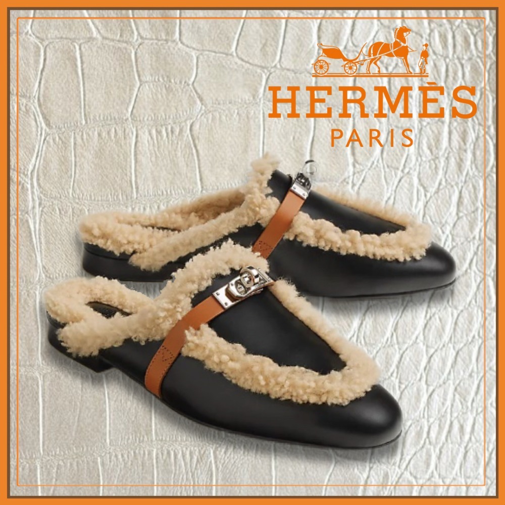 【今年の秋冬に☆】HERMES《オズ》ミュール ムートン
