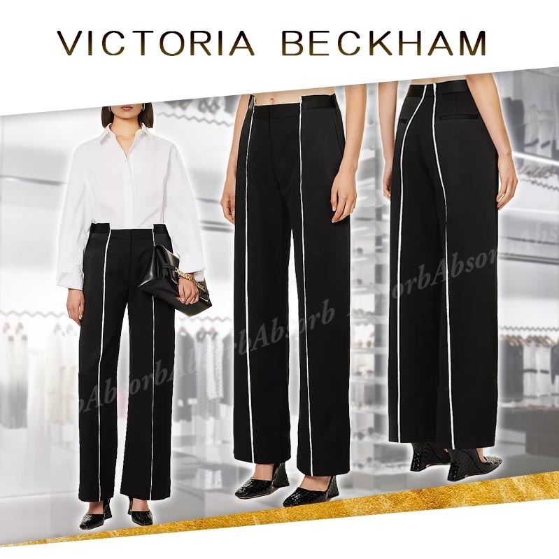 【23AW NEW】Victoria Beckham_woman / ストレート パンツ / 黒