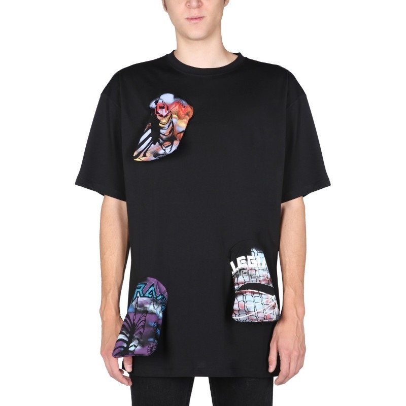 Tシャツ・カットソー RAF SIMONS T-SHIRT WITH PRINTED DETAILS