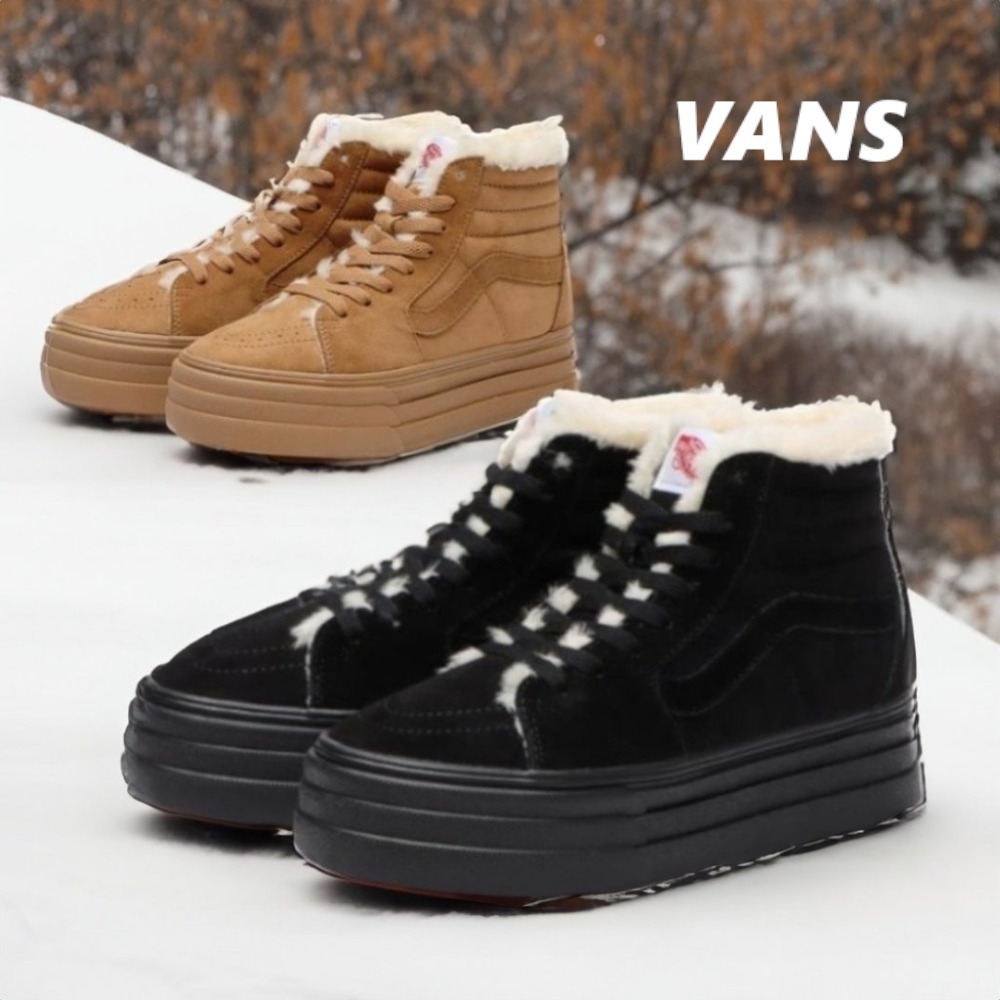 国内配送★VANS★SK8-HI ボア3ソール ボア付き厚底スニーカー