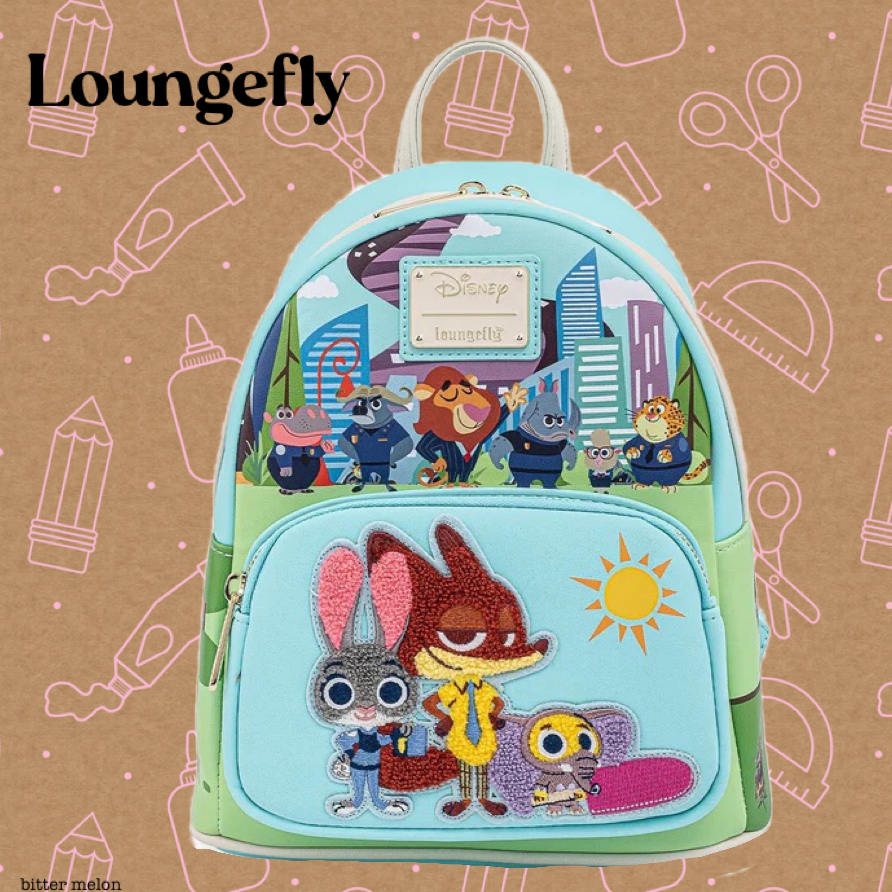 Loungefly ★ Disney ズートピア チビ グループ ミニ リュック