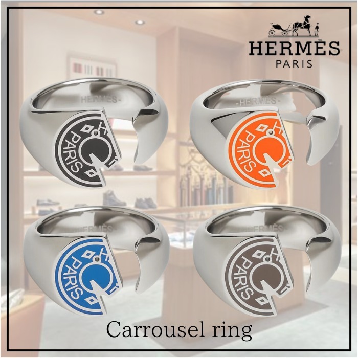 人気アイテム【HERMES】メンズ リング〈Carrousel〉直営店