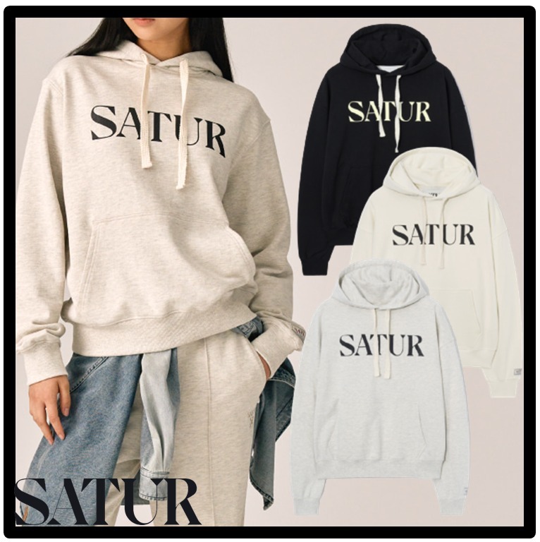 ★送料・関税込★SATUR★Classic Letter Logo Hoodie★