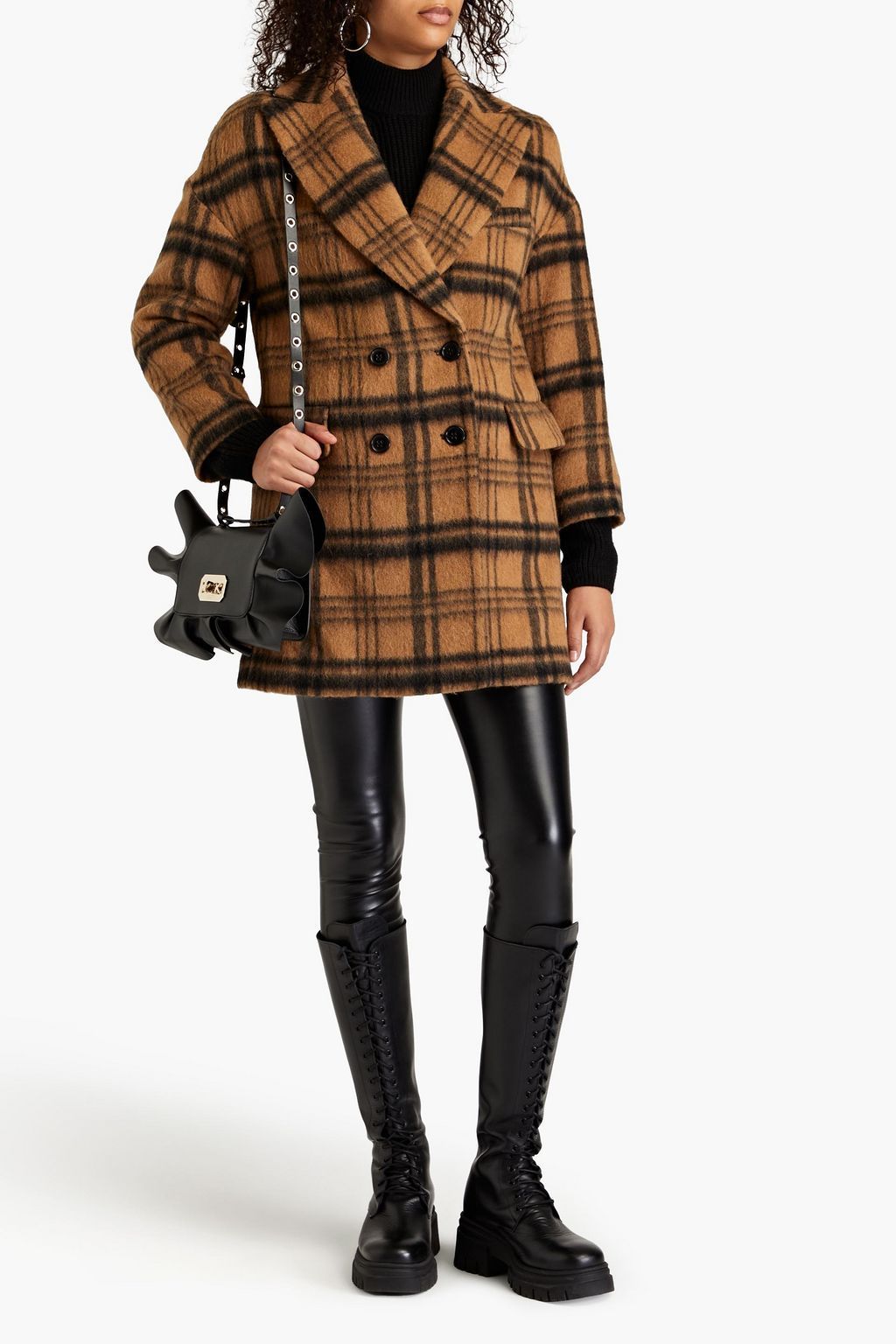 素敵★RED VALENTINO チェック柄 ダブルブレストブレザー コート 素敵☆RED VALENTINO チェック柄 ダブルブレストコート (RED