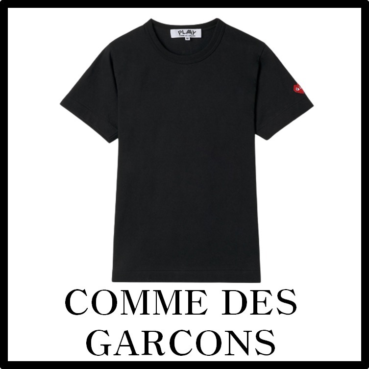 関税込☆COMME des GARCONS☆PLAY LOGO SHORT SLEEVE T SHIRT★
