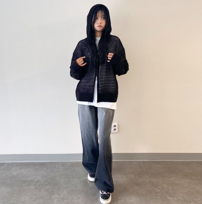 デニム・ジーパン IONSEOUL Two-tone gray over wide denim BBJ186 IONSEOUL Two-tone gray over wide denim (IONSEOUL/デニム