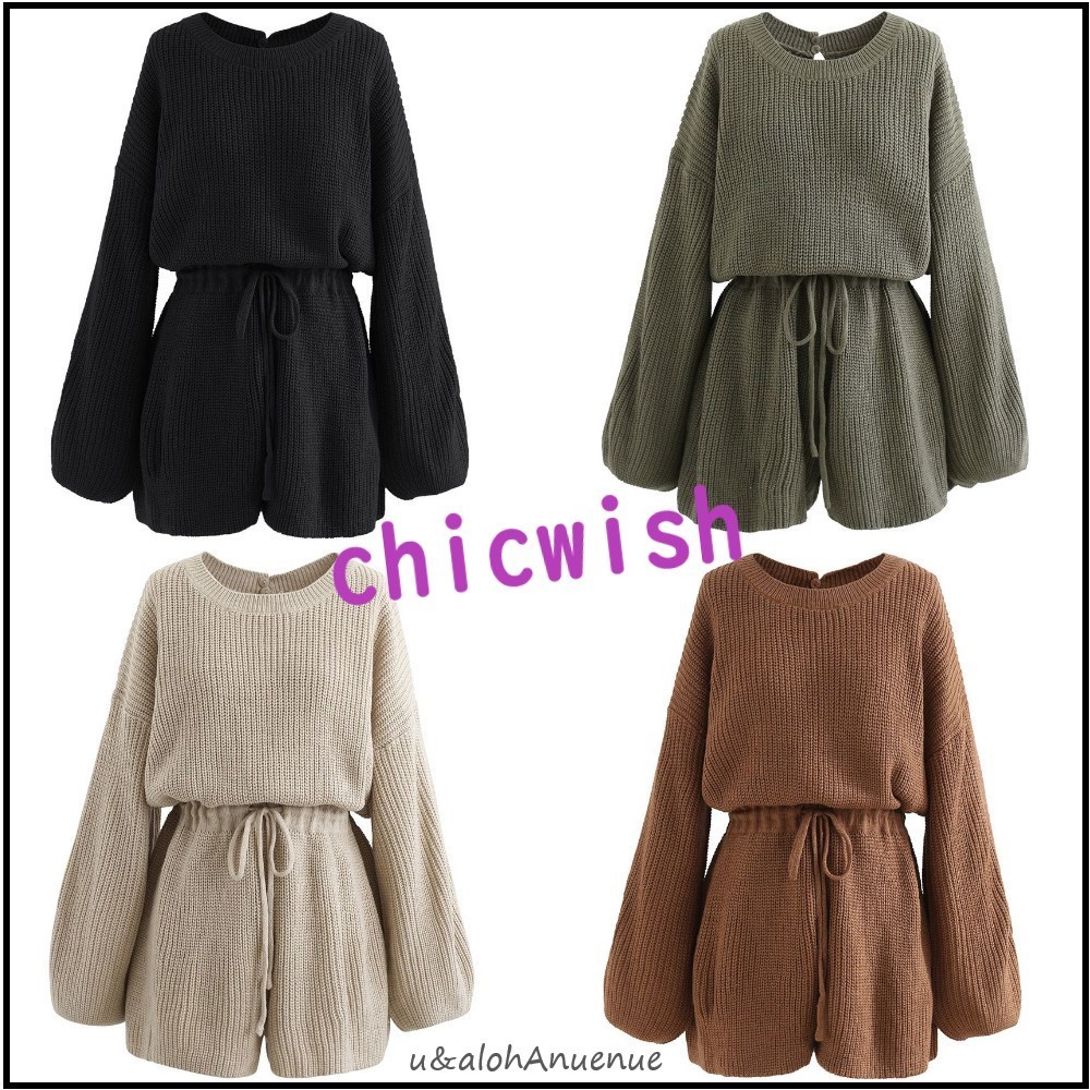 Chicwish◆マークニットロンパース[送料込]