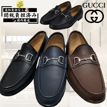 GUCCI Loafers & Slip-ons Monogram Loafers Suede Leather Outlet Loafers & Slip-ons