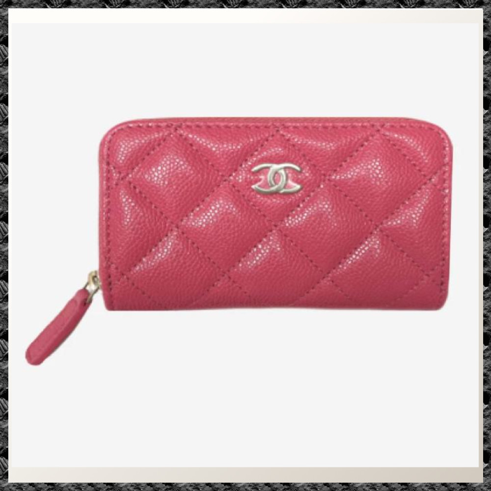 入手困難◆送料込【CHANEL】ジッパー コイン 財布グレインカーフ