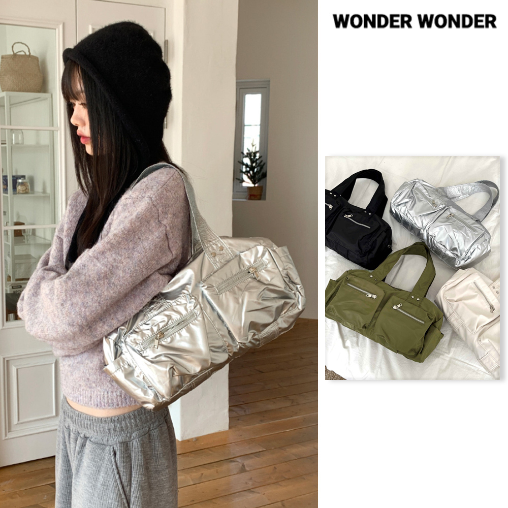 【WONDER WONDER】Tatoo nylon two-pocket shoulder bag
