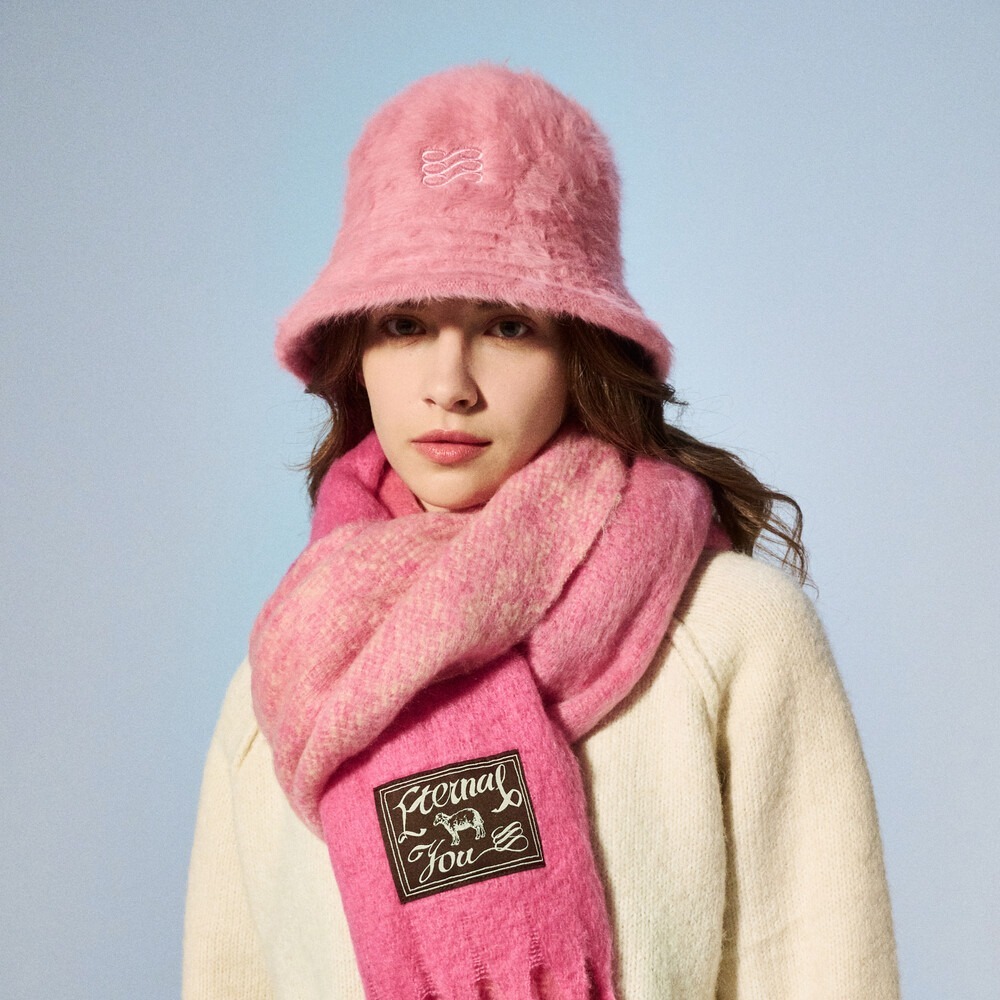 ハット [ETERNALYOU] Angora Fur Bucket Hat ( Cerezo)
