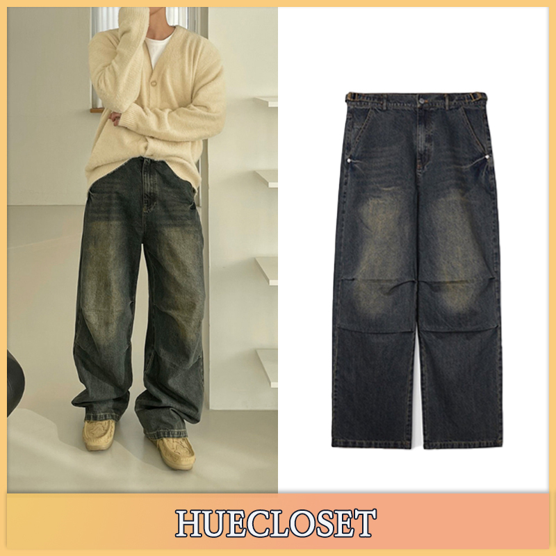 【HUECLOSET】 ★新商品★ エンボワイドデニムパンツ