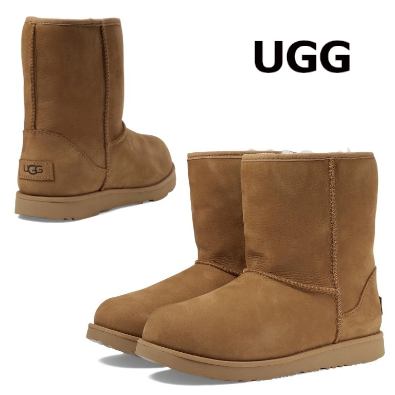 一度使用のみ】UGG classic short アグ チェスナット