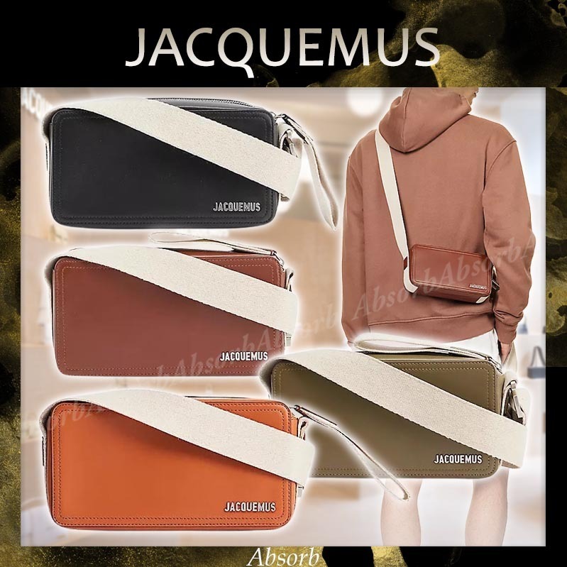 【23AW NEW】JACQUEMUS_man / スクエア レザー ショルダーバッグ