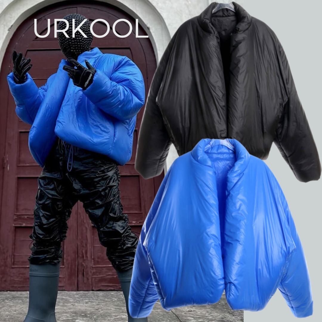 URKOOL ラウンド パファージャケット 無地 ナイロン