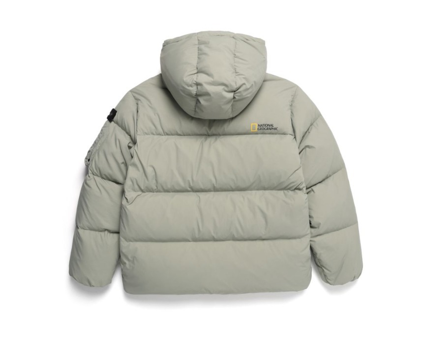 ◆National Geographicショート丈 グースダウンフードジャンパー NATIONAL GEOGRAPHIC☆UNISEX_ショート丈グースフードダウン_6色