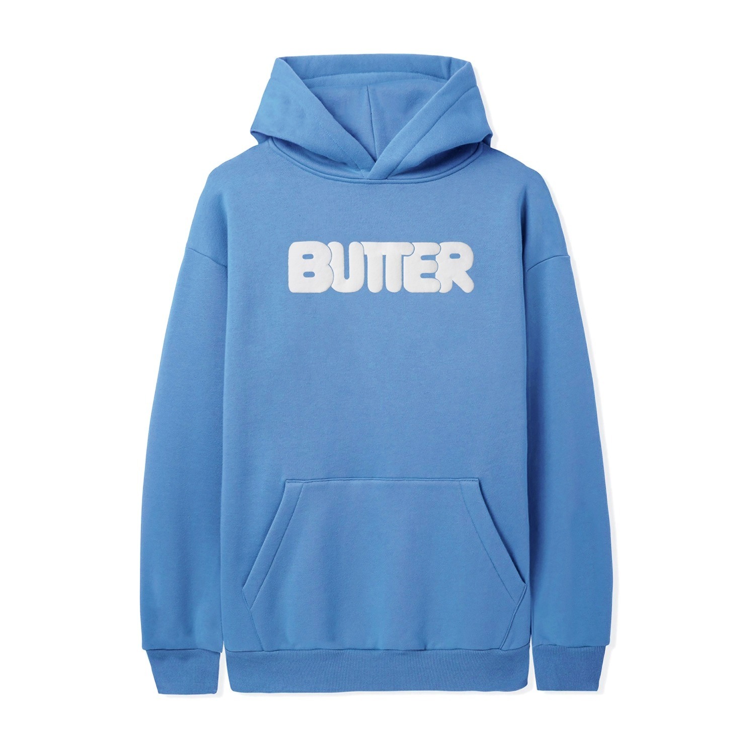 【BUTTER GOODS】 Rounded Logo Pullover Hood : Cornflower