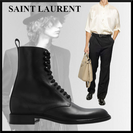 Saint Laurent More Boots Plain Leather Boots