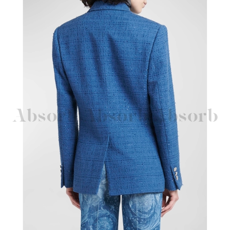 【23AW NEW】VERSACE_women /インフォーマル ツイードジャケット 23AW NEW】VERSACE_women /インフォーマル ツイードジャケット